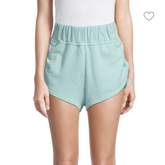 Free People FP Movement cinched shorts in blue clear skies XS NEW - Picture 1 of 8